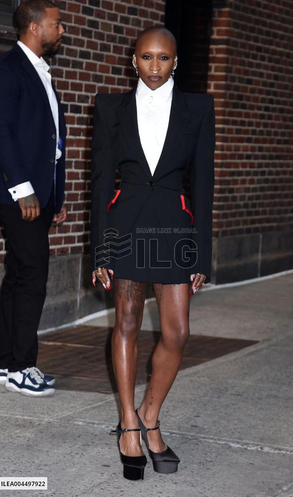Cynthia Erivo At The Late Show - NYC