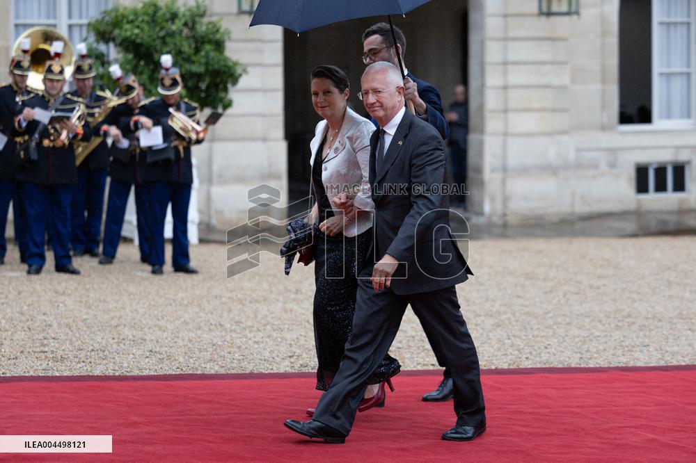 State diner with Brazilian President at the Elysee - Paris