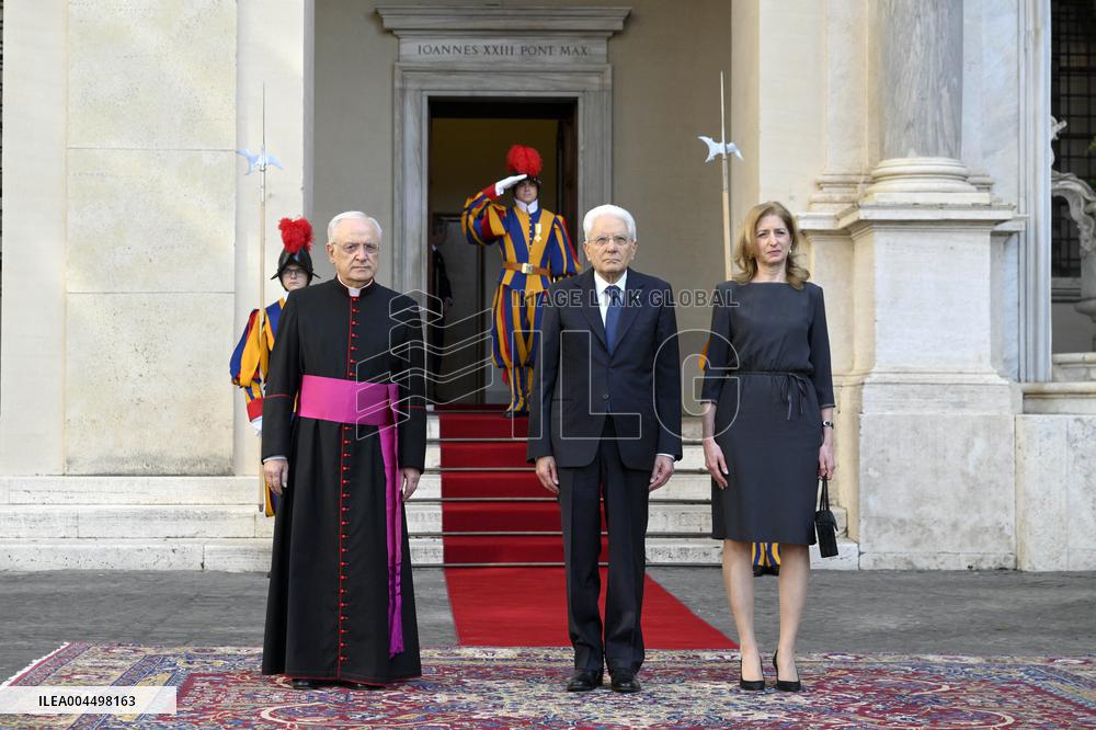 Pope Leo XIV Meets Italian President Sergio Mattarella - Vatican