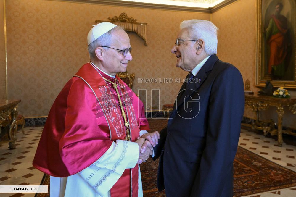 Pope Leo XIV Meets Italian President Sergio Mattarella - Vatican