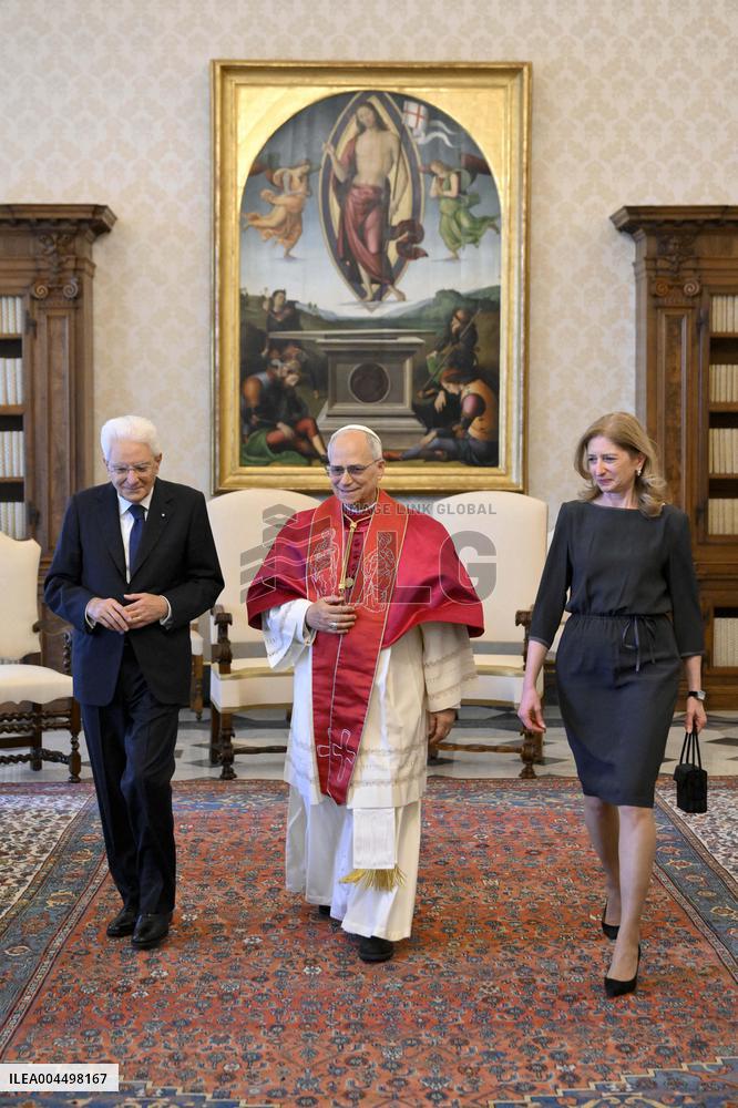 Pope Leo XIV Meets Italian President Sergio Mattarella - Vatican