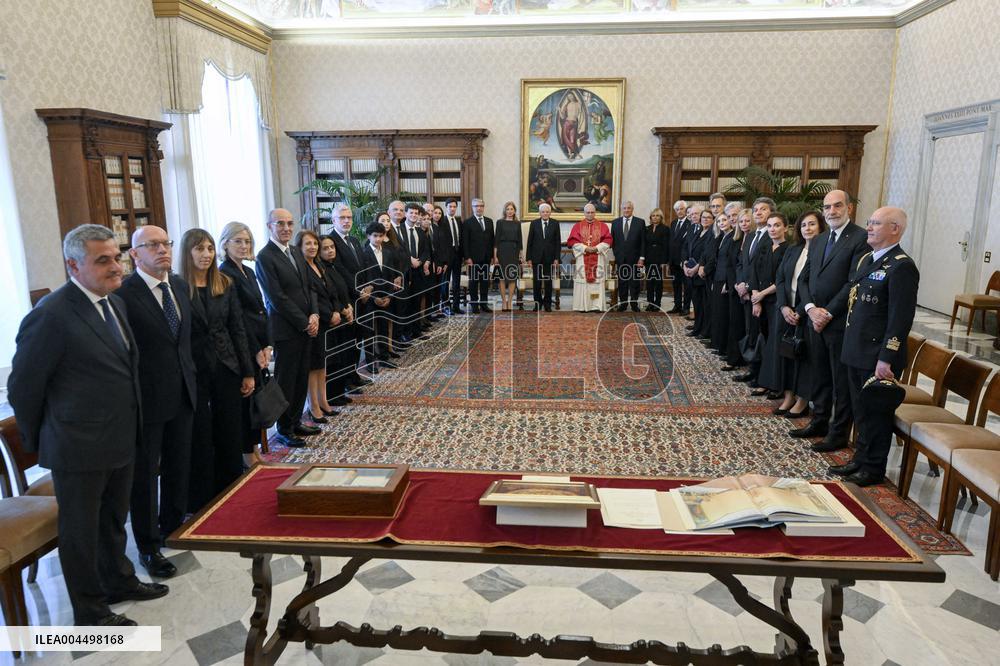 Pope Leo XIV Meets Italian President Sergio Mattarella - Vatican