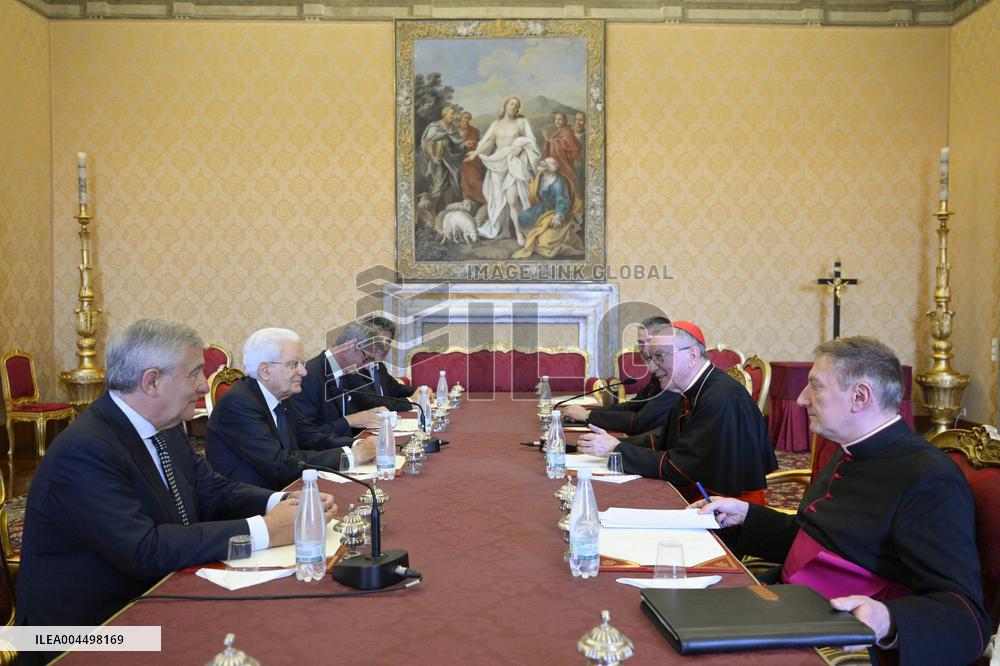 Pope Leo XIV Meets Italian President Sergio Mattarella - Vatican
