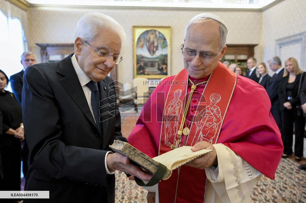 Pope Leo XIV Meets Italian President Sergio Mattarella - Vatican