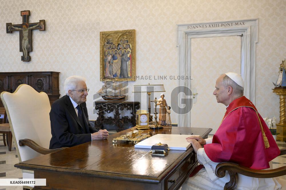 Pope Leo XIV Meets Italian President Sergio Mattarella - Vatican