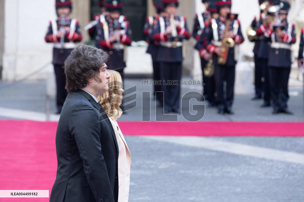 PM Giorgia Meloni Receives President Javier Milei - Italy