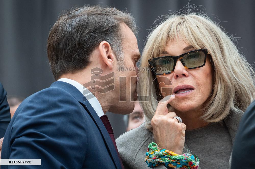 Macron and Lula visit of the exhibition of Ernesto Neto at the Grand Palais museum - Paris