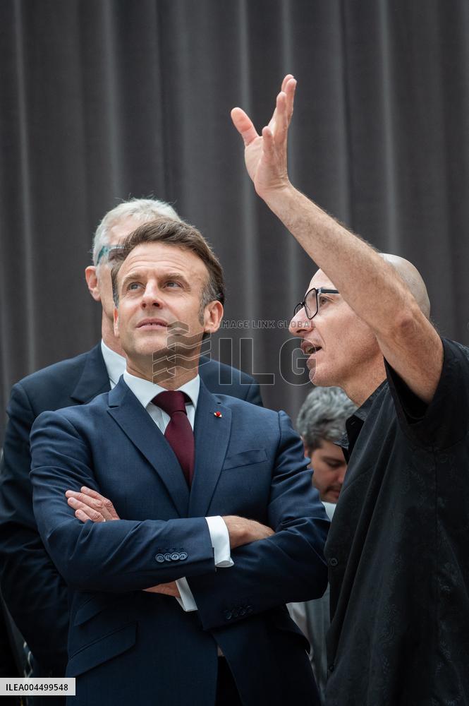Macron and Lula visit of the exhibition of Ernesto Neto at the Grand Palais museum - Paris