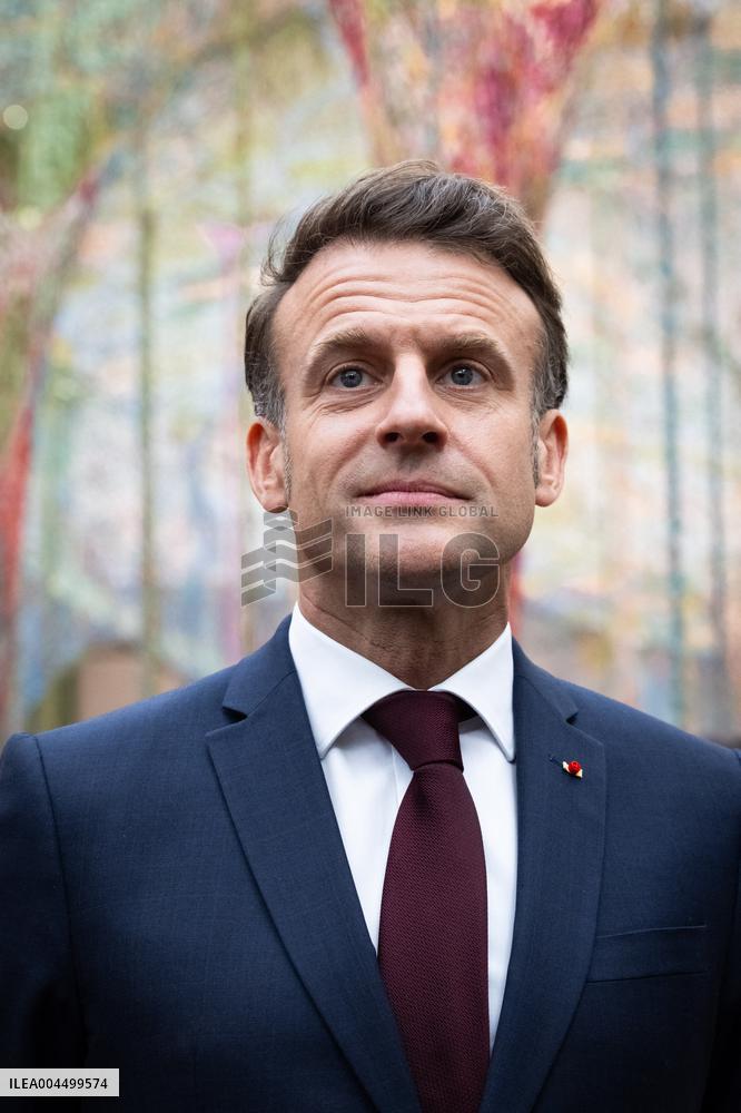 Macron and Lula visit of the exhibition of Ernesto Neto at the Grand Palais museum - Paris