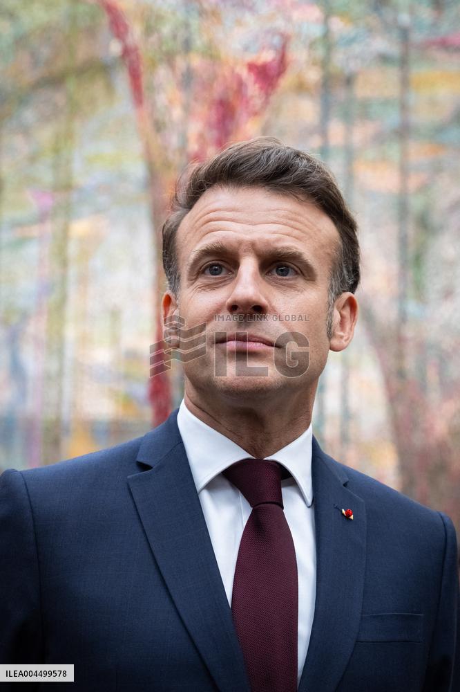 Macron and Lula visit of the exhibition of Ernesto Neto at the Grand Palais museum - Paris