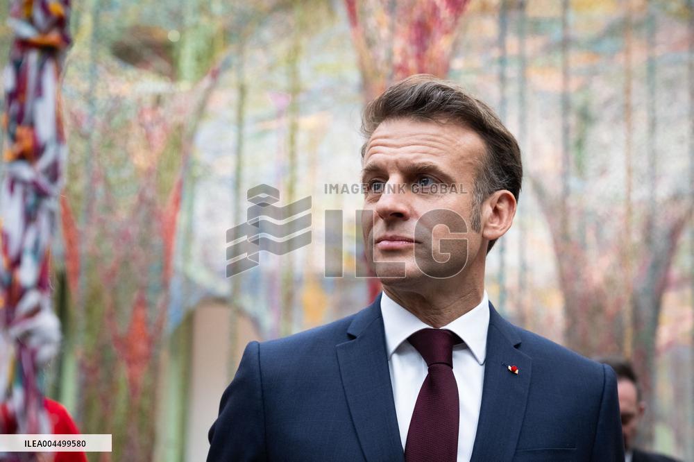 Macron and Lula visit of the exhibition of Ernesto Neto at the Grand Palais museum - Paris