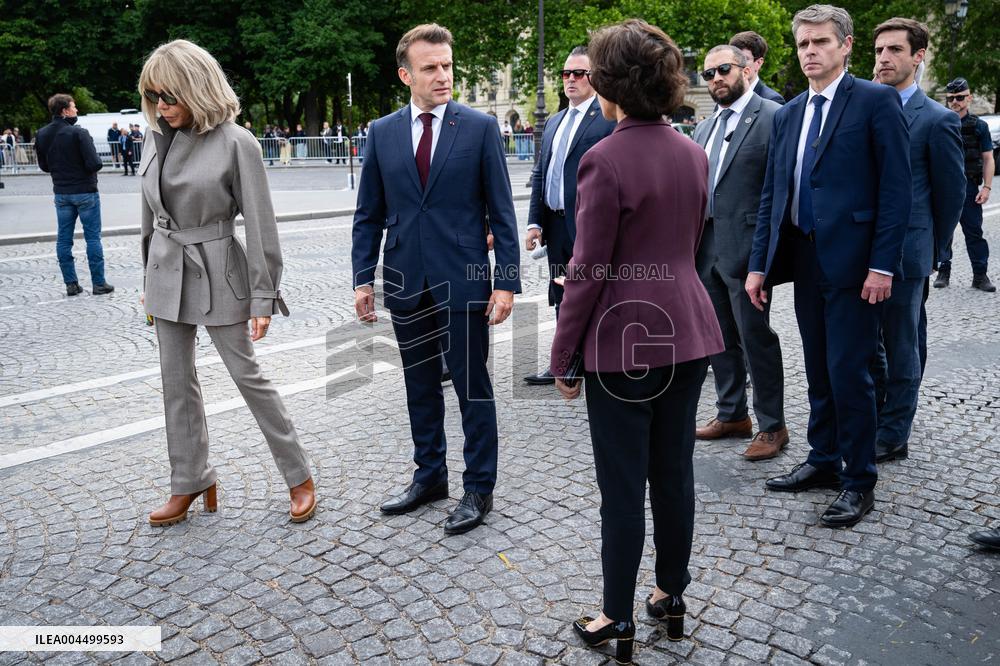 Macron and Lula visit of the exhibition of Ernesto Neto at the Grand Palais museum - Paris