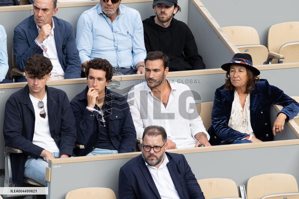 2025 French Open - Celebrities In Stand Day 13 NB