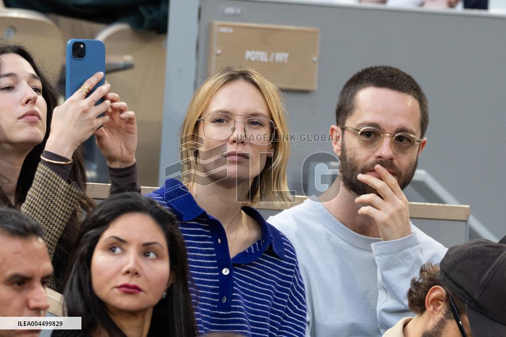 2025 French Open - Celebrities In Stand Day 13 NB