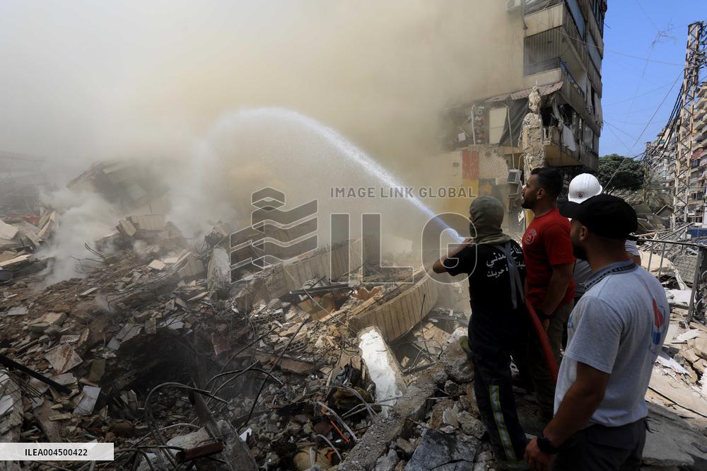 Israeli Strike In The Southern Suburb Of Beirut - Lebanon