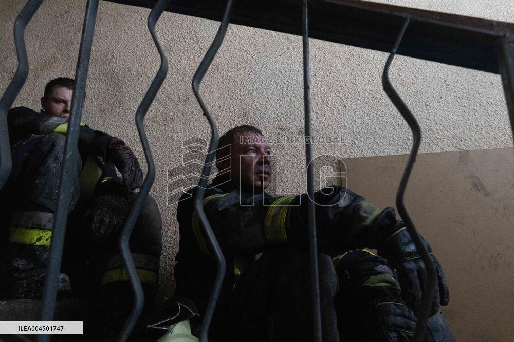 Russian Attack Hits A Residential Building In Kharkiv - Ukraine