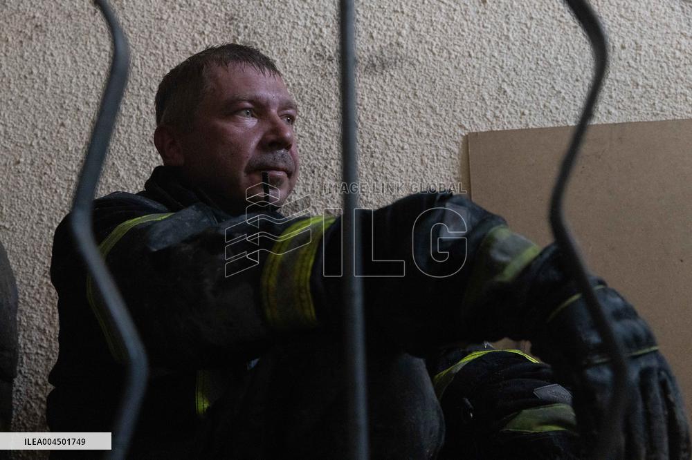 Russian Attack Hits A Residential Building In Kharkiv - Ukraine