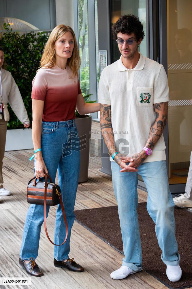 2025 French Open - Celebrities At Village Day 13 NB