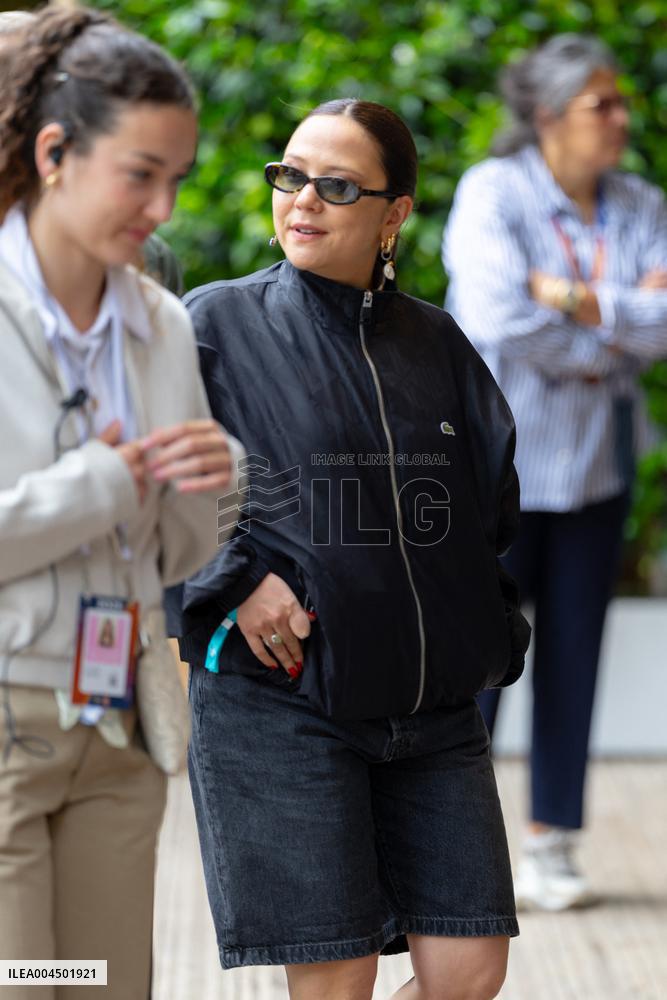 2025 French Open - Celebrities At Village Day 13 NB