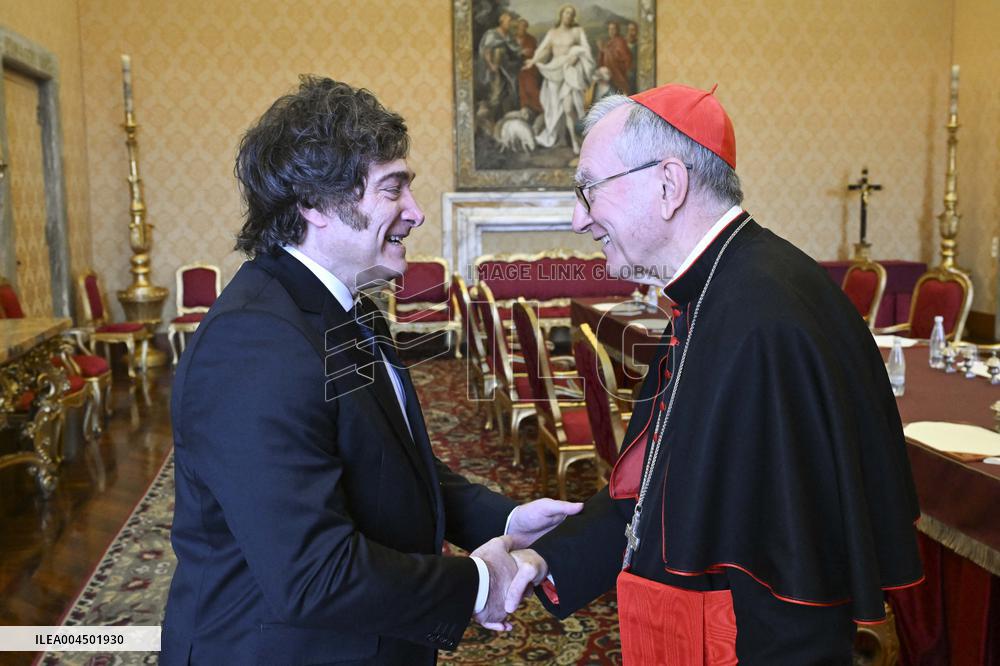 Pope Leo XIV Meets Javier Milei - Vatican