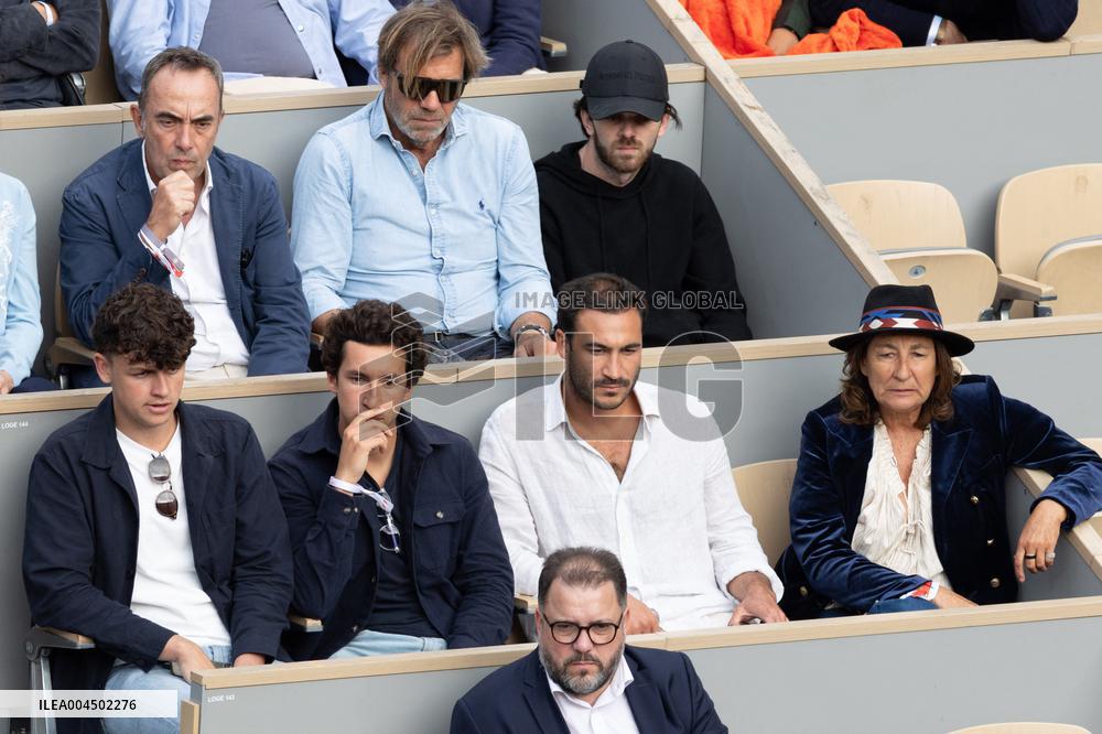 2025 French Open - Celebrities In Stand Day 13 NB