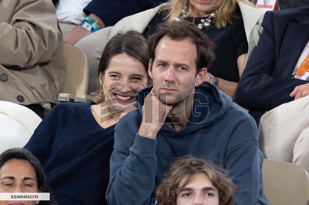 2025 French Open - Celebrities In Stand Day 13 NB