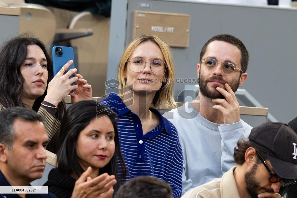 2025 French Open - Celebrities In Stand Day 13 NB