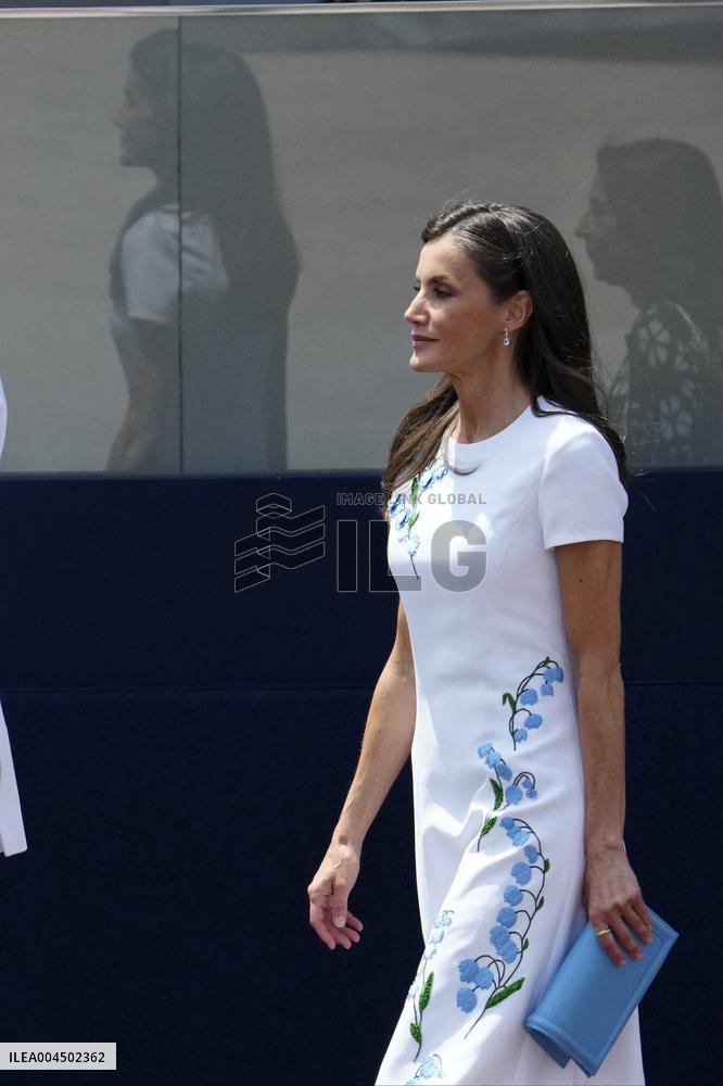 Spanish Royal Couple Attends Armed Forces Day - Spain