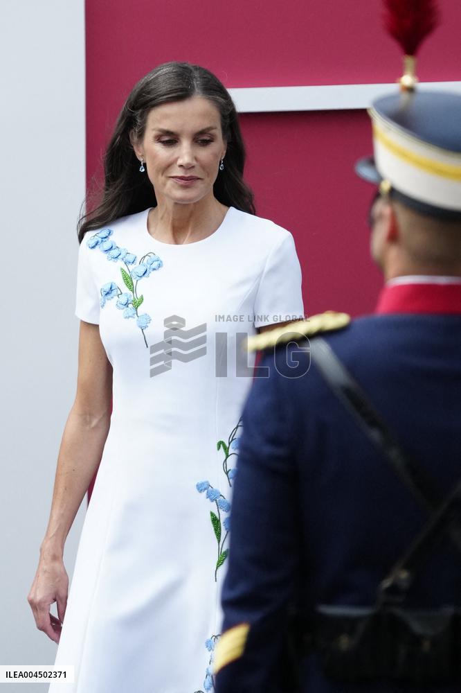 Spanish Royal Couple Attends Armed Forces Day - Spain