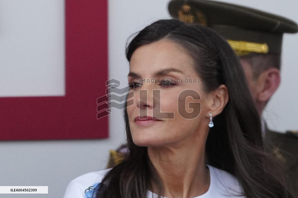Spanish Royal Couple Attends Armed Forces Day - Spain