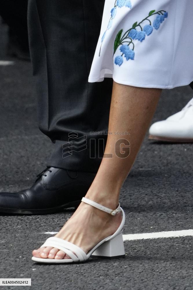 Spanish Royal Couple Attends Armed Forces Day - Spain