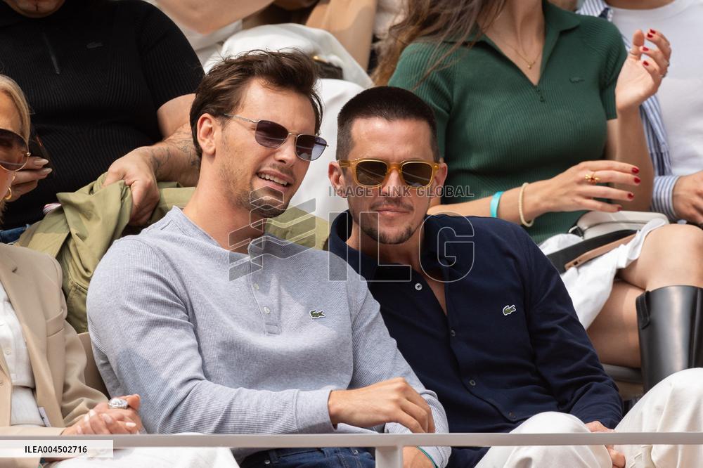 2025 French Open - Celebrities In Stand Day 14 NB
