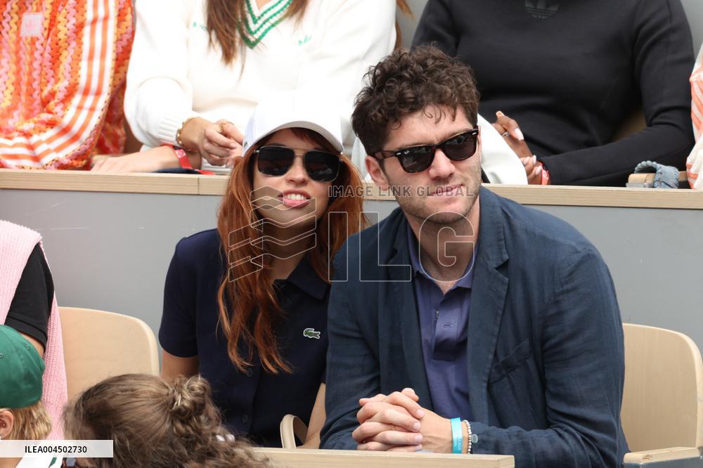 2025 French Open - Celebrities In Stand Day 14 NB