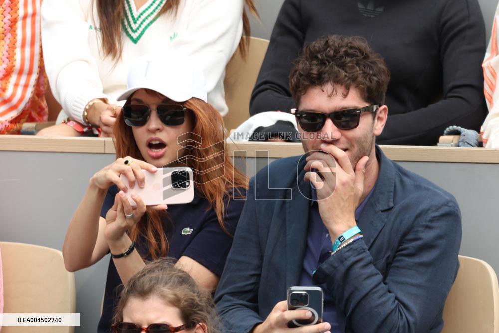 2025 French Open - Celebrities In Stand Day 14 NB