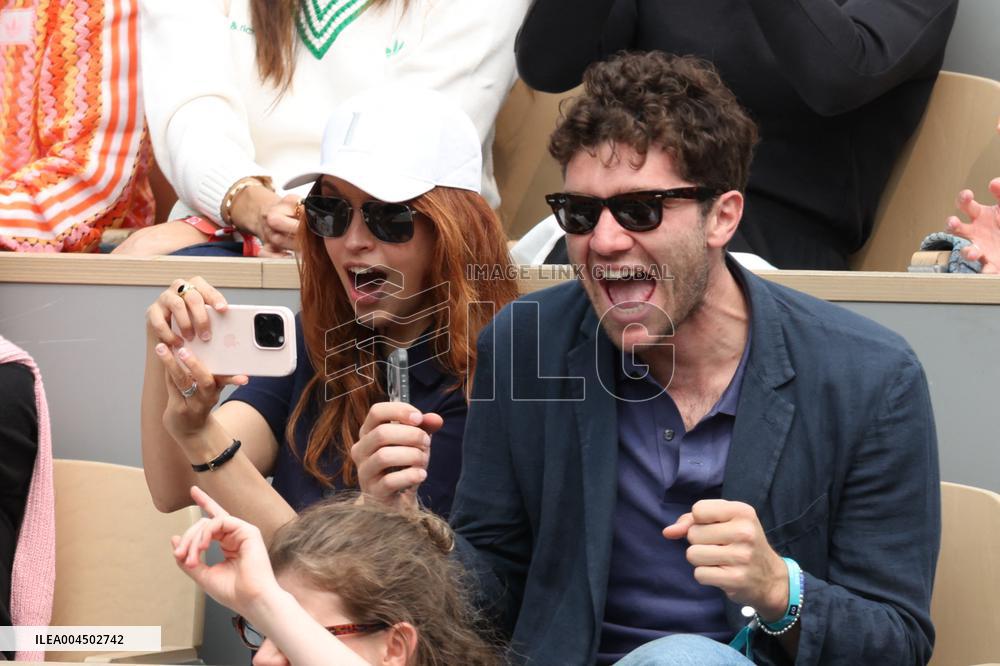 2025 French Open - Celebrities In Stand Day 14 NB
