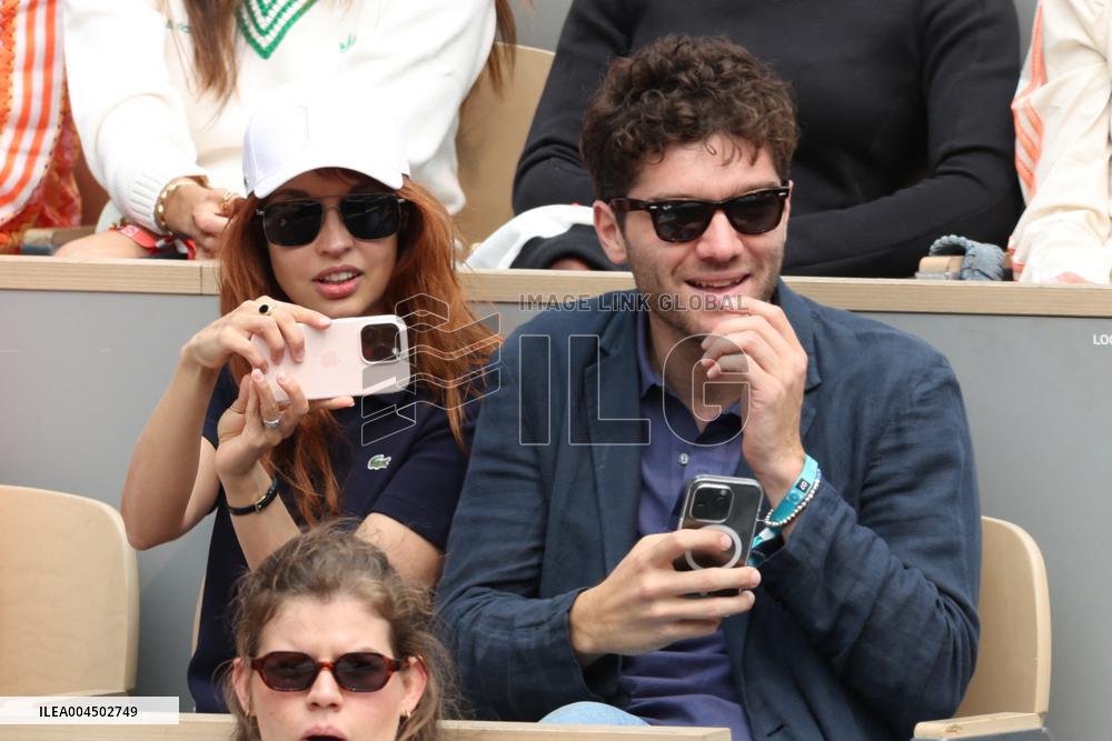 2025 French Open - Celebrities In Stand Day 14 NB