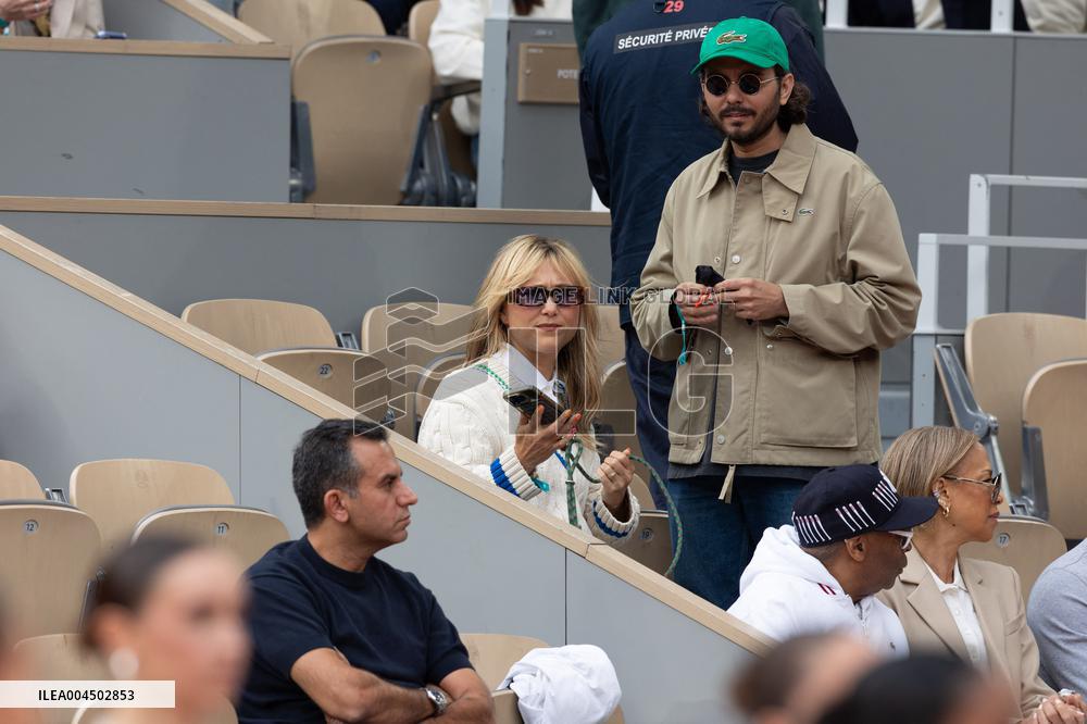 2025 French Open - Celebrities In Stand Day 14 NB