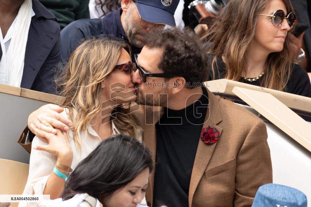 2025 French Open - Celebrities In Stand Day 14 NB