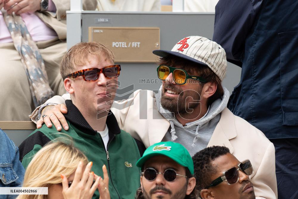 2025 French Open - Celebrities In Stand Day 14 NB