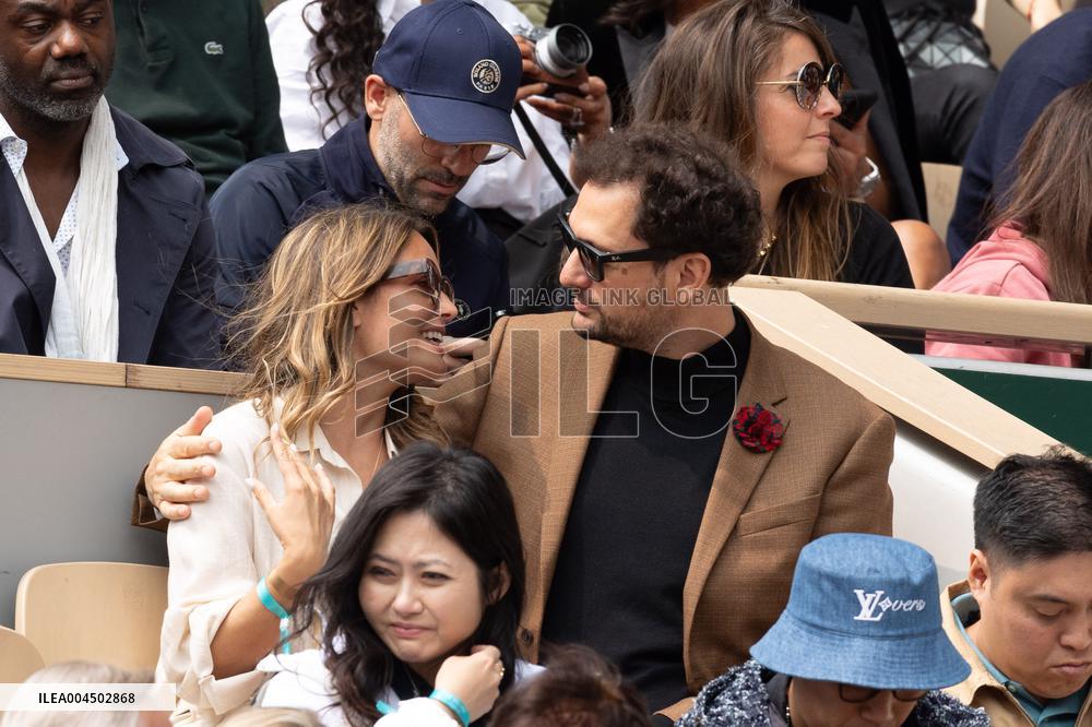 2025 French Open - Celebrities In Stand Day 14 NB