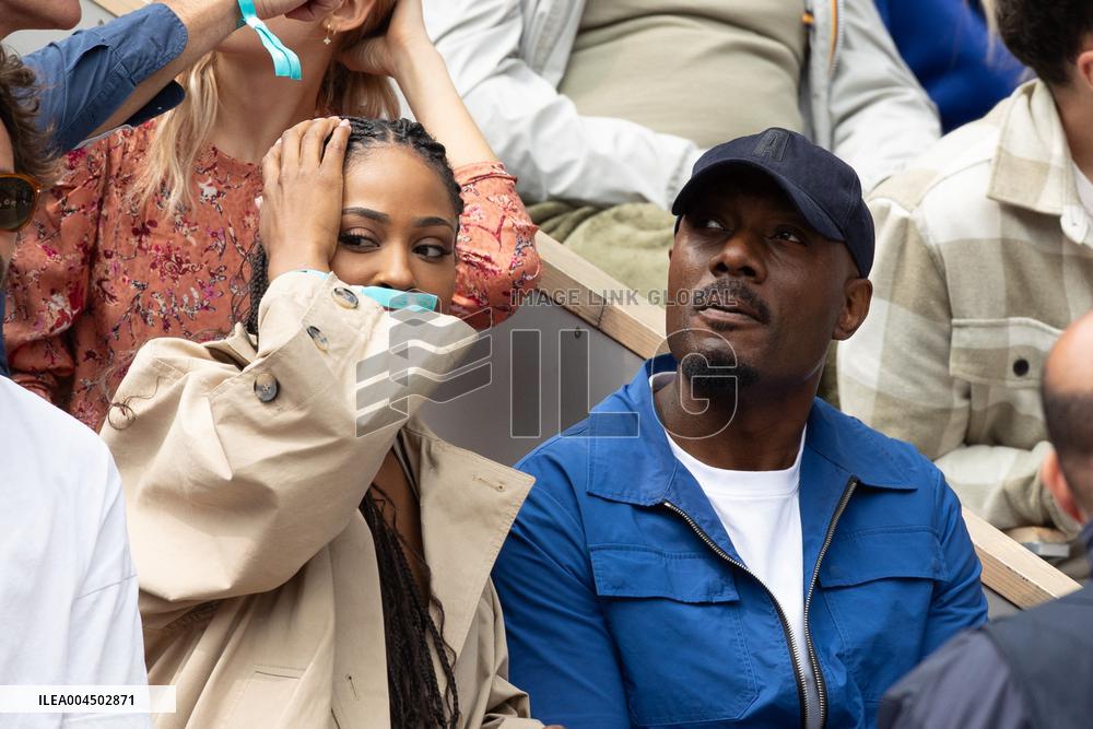 2025 French Open - Celebrities In Stand Day 14 NB