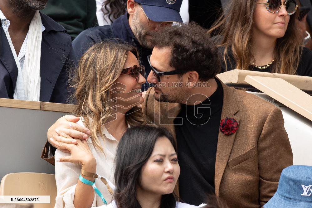 2025 French Open - Celebrities In Stand Day 14 NB