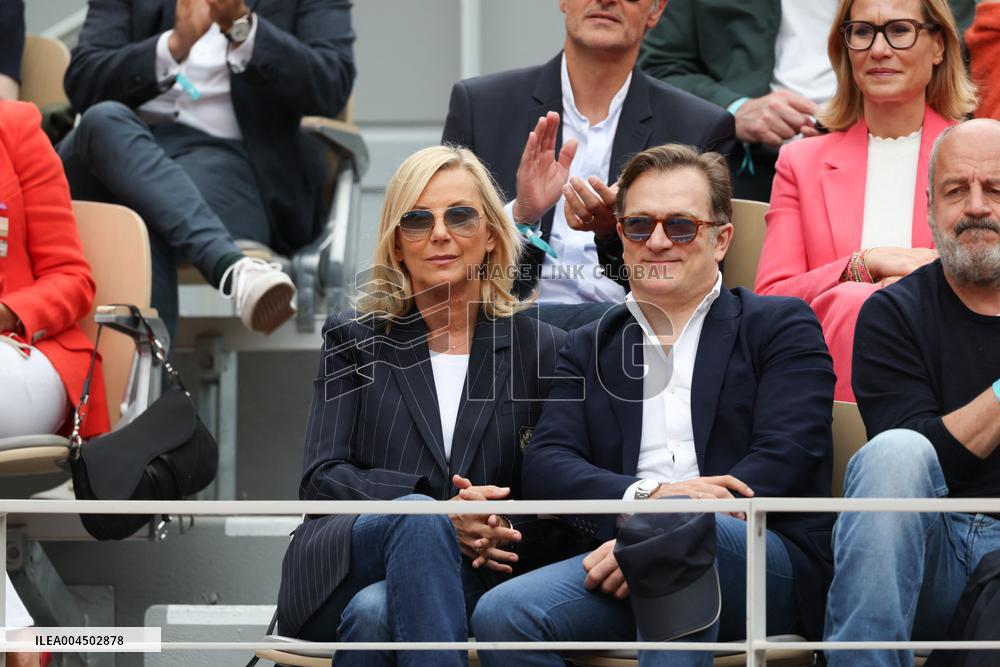 2025 French Open - Celebrities In Stand Day 14 NB
