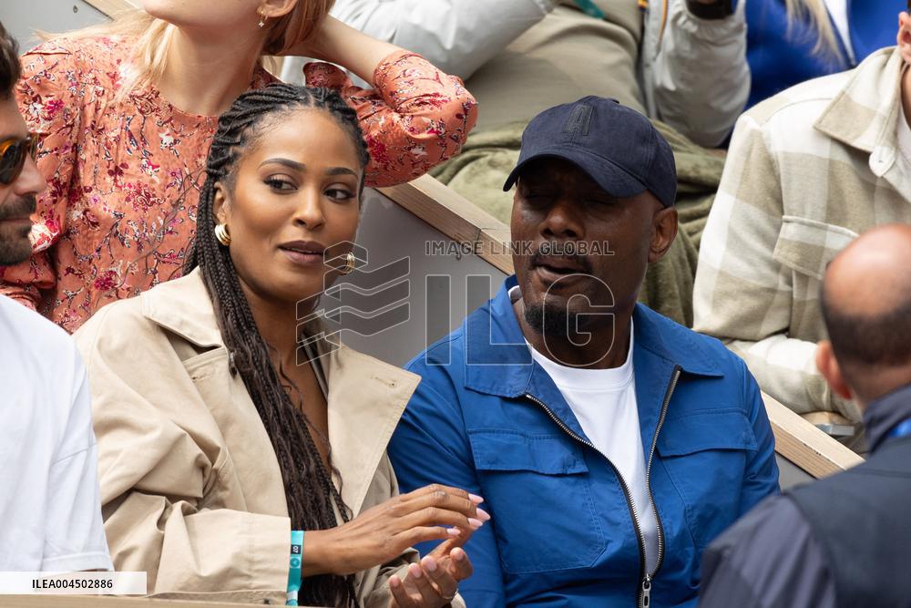 2025 French Open - Celebrities In Stand Day 14 NB