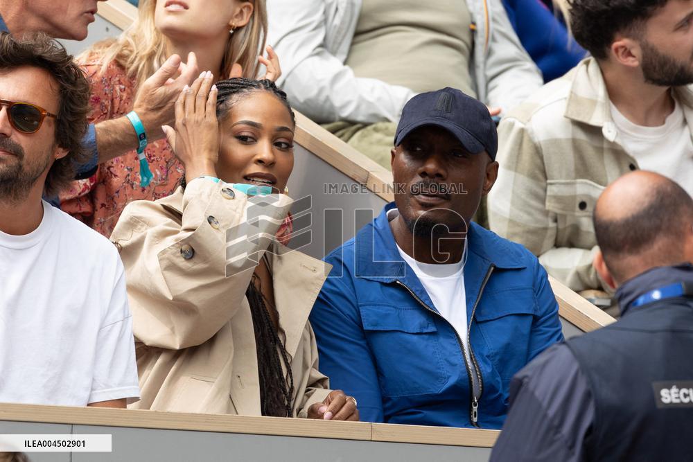 2025 French Open - Celebrities In Stand Day 14 NB