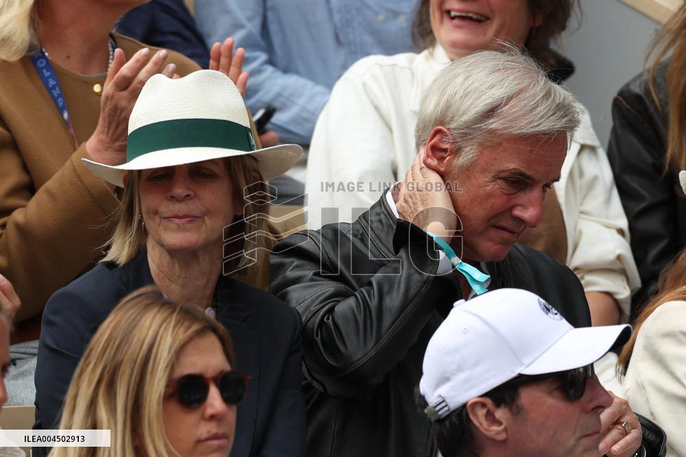 2025 French Open - Celebrities In Stand Day 14 NB