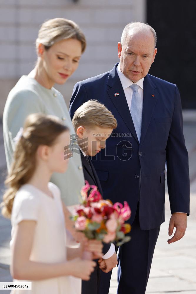 NO TABLOIDS - President Macron Visiting Monaco