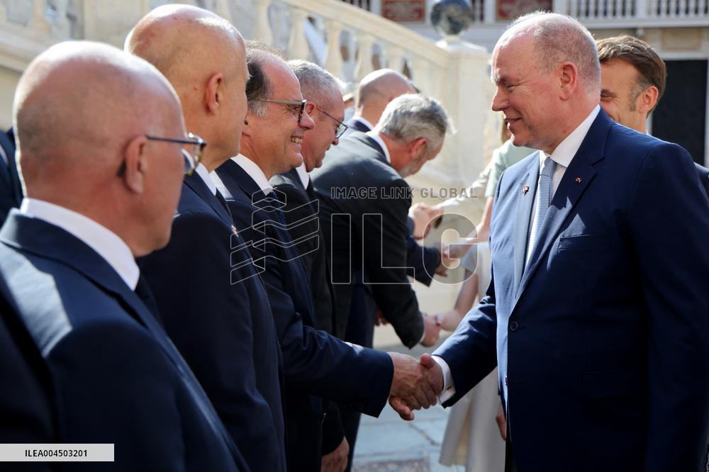 NO TABLOIDS - President Macron Visiting Monaco