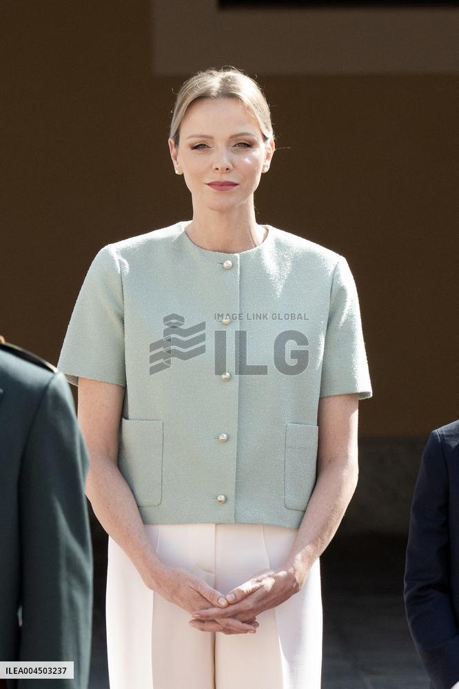 French President Macron visits Monaco