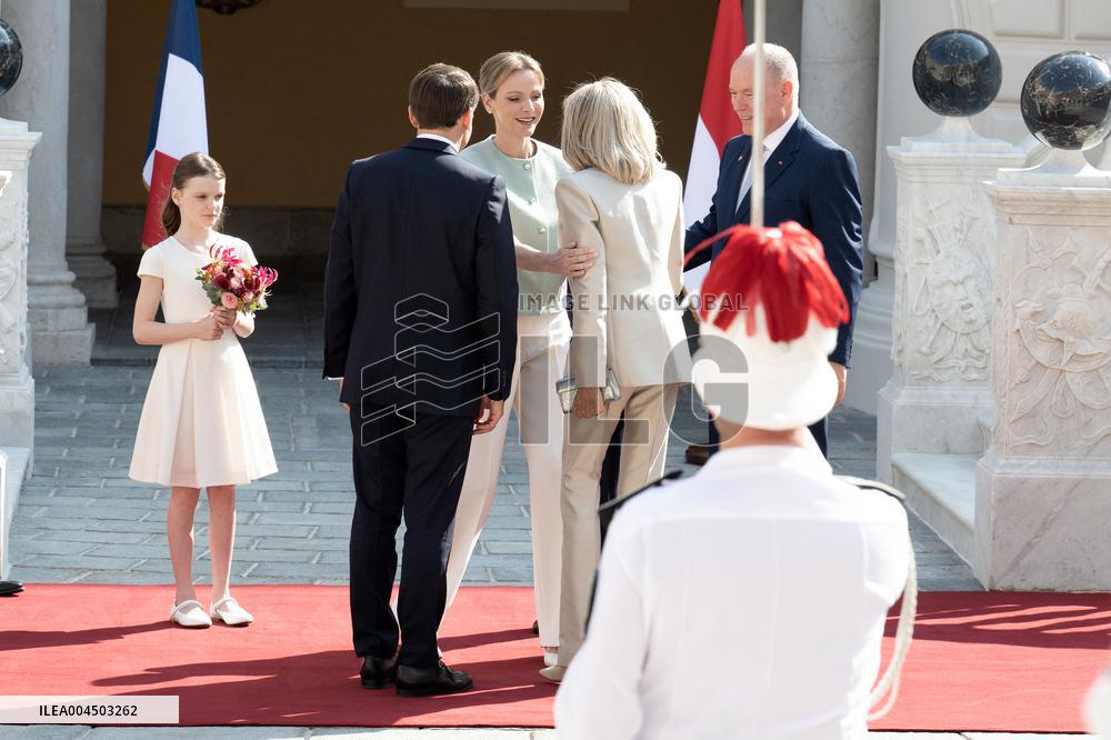 French President Macron visits Monaco